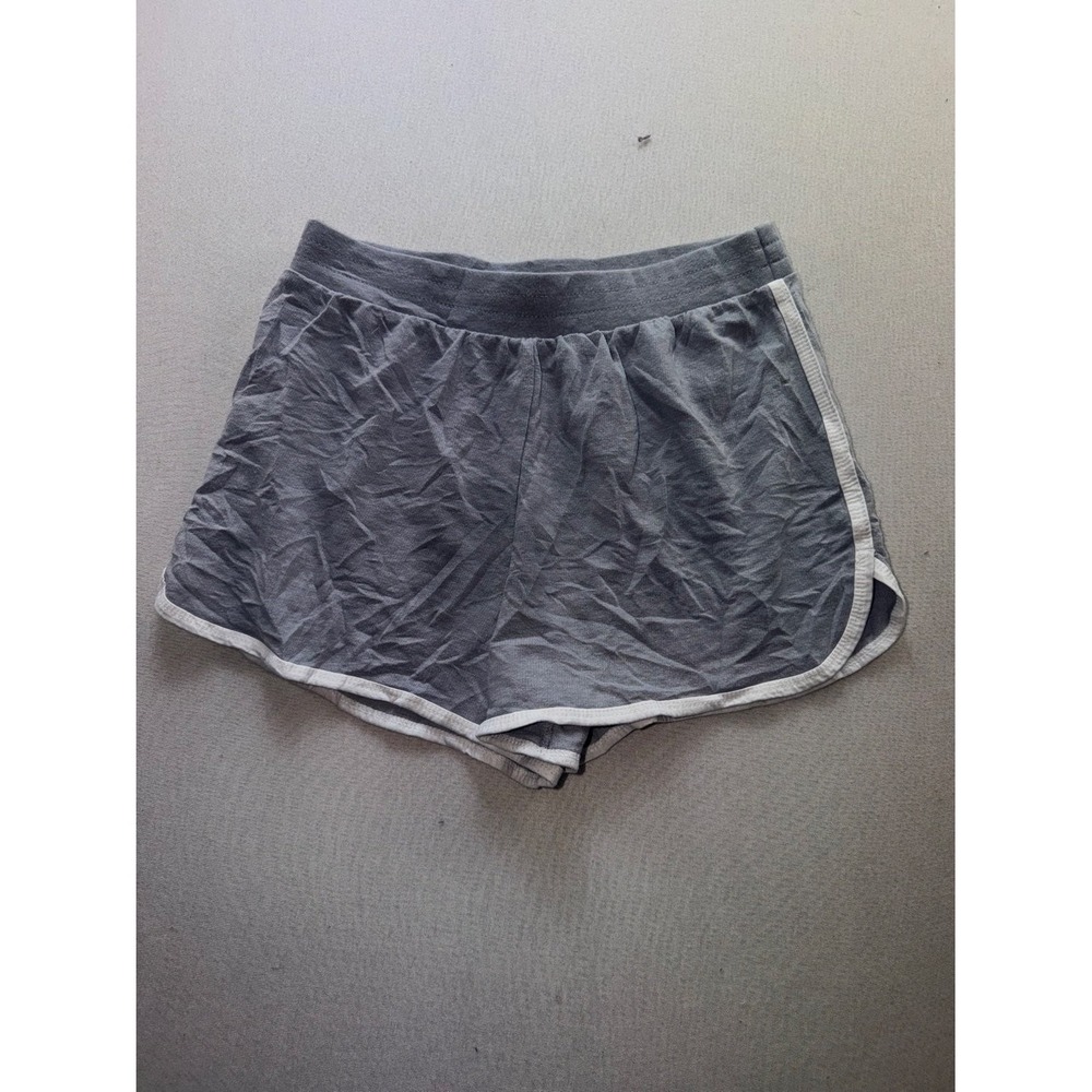 No Boundaries Athletic Shorts Girls Medium 7-9 Gray Good Curved Hem Piping
